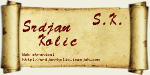 Srđan Kolić vizit kartica